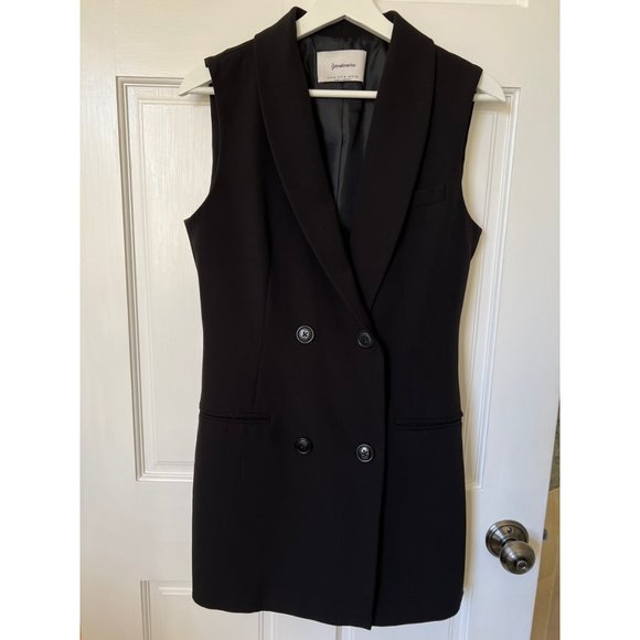Like New Stradivarius Tailored Waistcoat Long Vest Women Size M - Picture 2 of 4